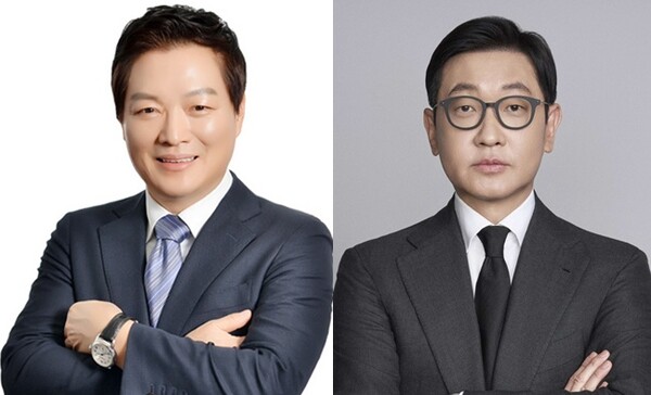 박주형 신세계백화점 대표(왼쪽)와 문성욱 시그나이트 대표. 사진=신세계그룹