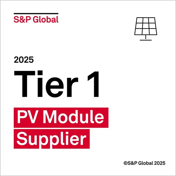 S&P글로벌 티어1 클린테크 기업 인장. 사진=한화큐