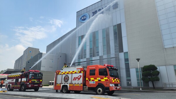 제일약품 용인 백암공장, 2025년 재난 대응 종합훈련 실시.(사진=제일약품)