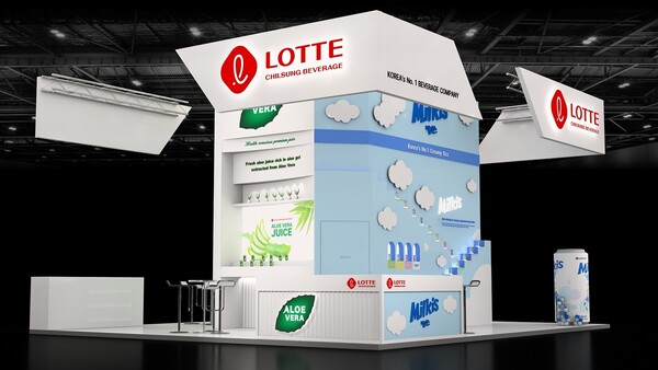 롯데칠성음료 아누가2025 부스 조감도. 사진=롯데칠성음료