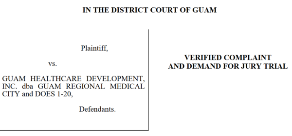 사진=미국 괌 연방지방법원 소송장 발췌