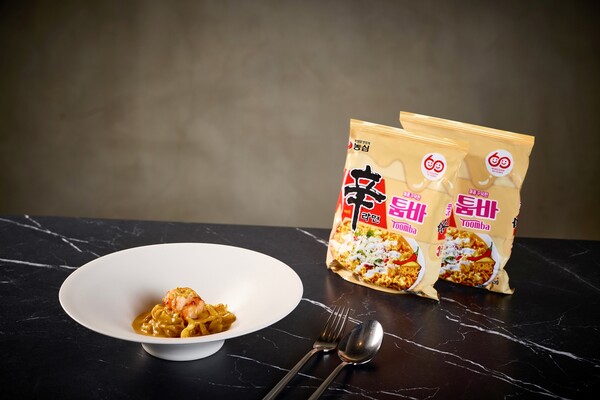 농심이 ‘농심면가60’ 4분기 대표 다이닝으로 서울 강남구 삼성동의 파스타 다이닝 ‘페리지’를 선정하고 신라면 툼바를 활용한 ‘랍스터 마팔디네’를 12월 말까지 선보인다. 사진=농심