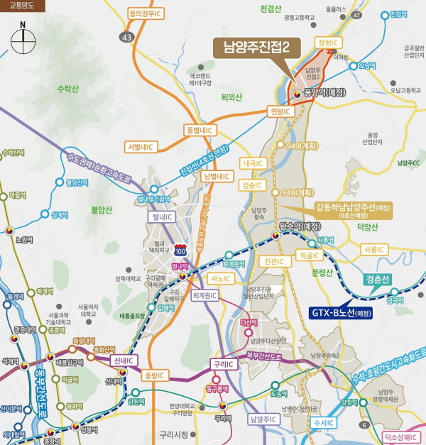  남양주진접2 A-7 교통망도. 사진=LH