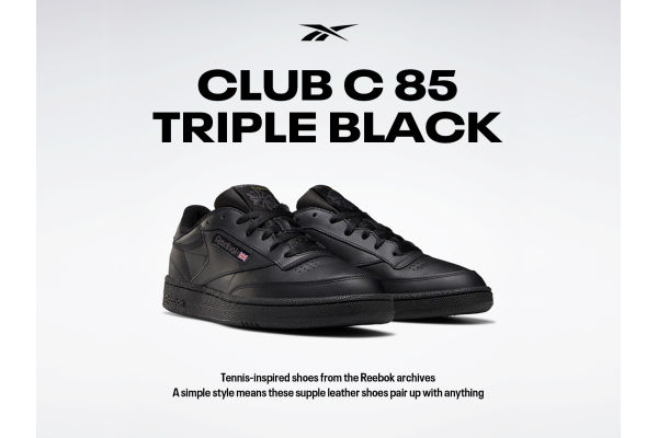 리복 Club C 85 트리플 블랙. 사진=LF 제공