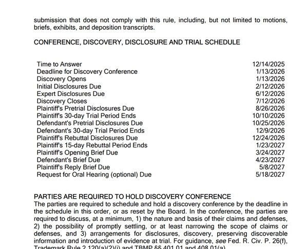 넥슨이 제기한 상표 취소청구 일정. 사진=미국 특허상표청