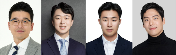 (왼쪽부터) 이선호 CJ 미래기획실장, 신상열 농심 전무, 전병우 삼양라운드스퀘어 상무, 담서원 오리온 전무. 사진=각 사