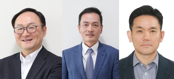 (왼쪽부터) 윤성노 동원시스템즈 패키징사업부문 대표, 이진욱 동원기술투자 대표이사, 정해철 동원홈푸드 중국법인장. 사진=동원그룹