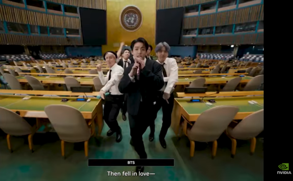 엔비디아가 게재한 한국 헌정 영상 캡처, 사진=엔비디아 유튜브