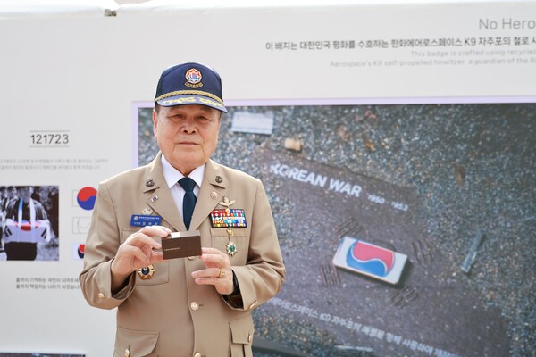 지난 6월 대전 한화생명볼파크에서 열린 한화 방산 3사 국가유공자 초청 야구관람 행사에 참석한 대한민국 월남전참전자회 대전광역시지부장 정병무 국가유공자. 사진=한화에어로스페이스