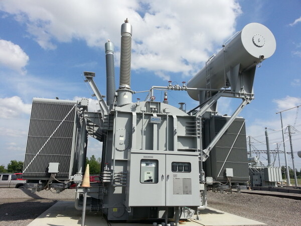 미국 송전망에 설치된 효성중공업 765kV 초고압변압기. 사진=효성그룹