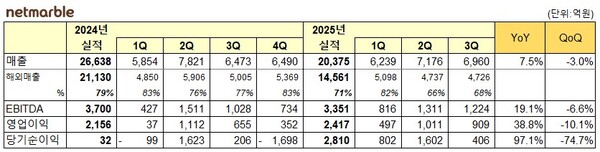 넷마블 실적 요약. 표=넷마블