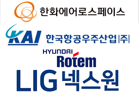 방산4사의 기업로고(CI). CI=각 사