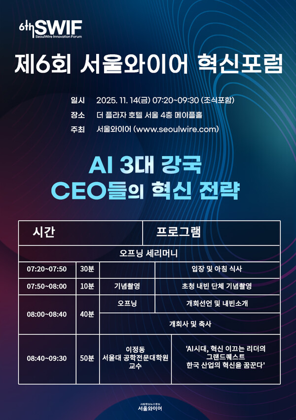 제6회 서울와이어 혁신포럼 포스터.