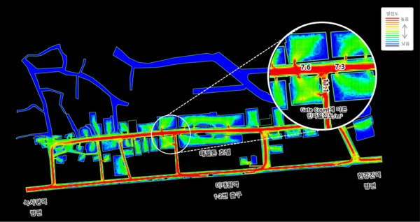이태원 인파사고 예방 시뮬레이션. 사진=세종대학교