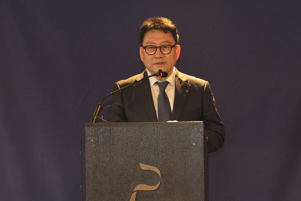 전창협 서울와이어 사장이 '제6회 서울와이어 혁신포럼'에서 개회사를 하고 있다. 사진=서울와이어