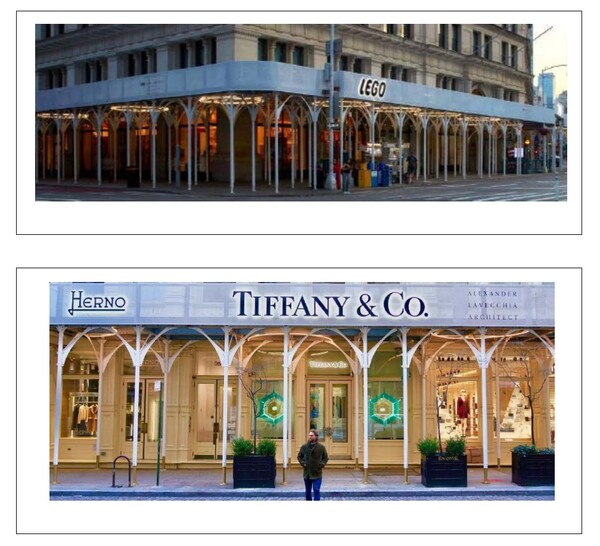 최 모씨가 수상한 디자인을 도용한 건물들. 사진=뉴욕 남부 연방지방법원