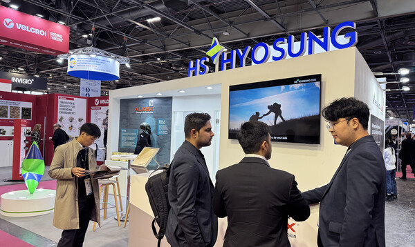 HS효성첨단소재 '밀리폴 파리 2025' 전시 부스 전경. 사진=HS효성