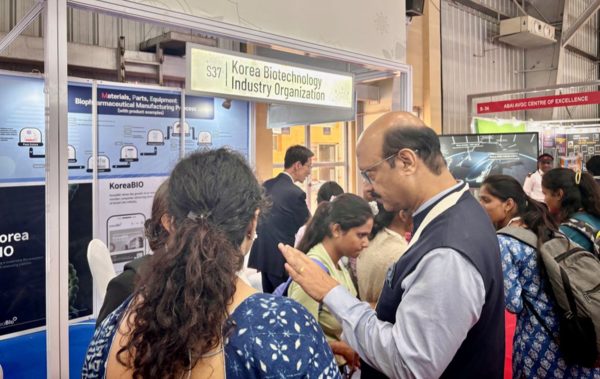 인도 벵갈루루 테크 서밋 2025 한국 바이오소부장 홍보관 운영.(사진=한국바이오협회)