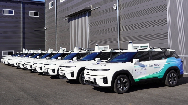 라이드플럭스가 운영하는 서울 서대문구 자율주행버스. 사진=라이드플럭스