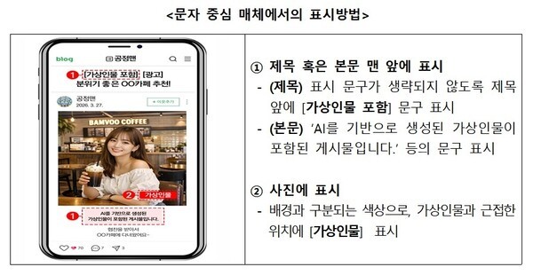 공정위, 심사지침 행정예고…AI모델 광고에 '가상인물' 표시 의무화
