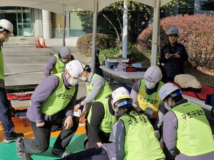 일산발전본부에서 진행된 한국동서발전 재난대비 상시훈련 현장